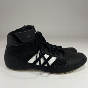 Adidas HVC 2 Black White Gum Athletic Wrestling Shoes Sneakers Mens Size 8.5 US